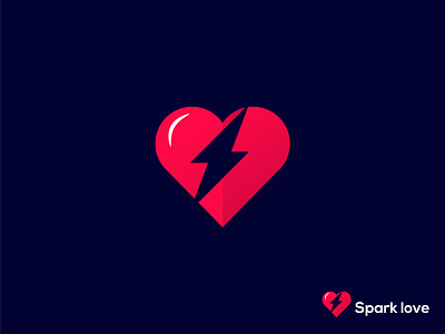 Spark Love logo best best design best dribbble shot best shot bolt clean creative heart inspiration logo logo design logo inspiration logomaker logomark logos logosai love minimalist modern spark