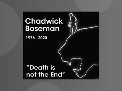 Chadwick Boseman - Black Panther Tribute - Line Art