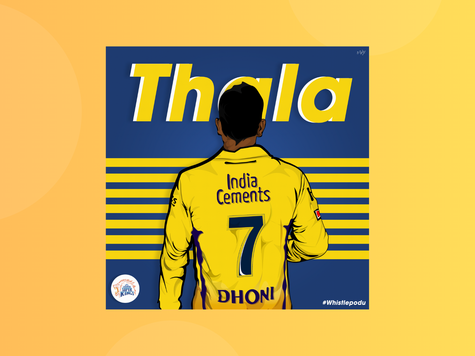 Mahendra Singh Dhoni - Illustration by arunsmiracle on Dribbble