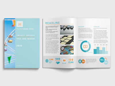 Impact Report Template brochure impact report infographics print template typography