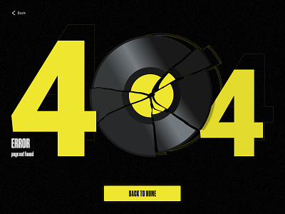 Page 404 / Vinyl edition 404page design illustration ui