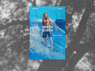 SURFING PARTY POSTER design graphic design kharkiv poster summer surfing party