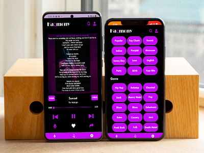 Harmony- Music app app design ui user interface ux
