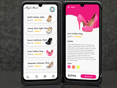 Shoe Store mobile designing ui ux user interface