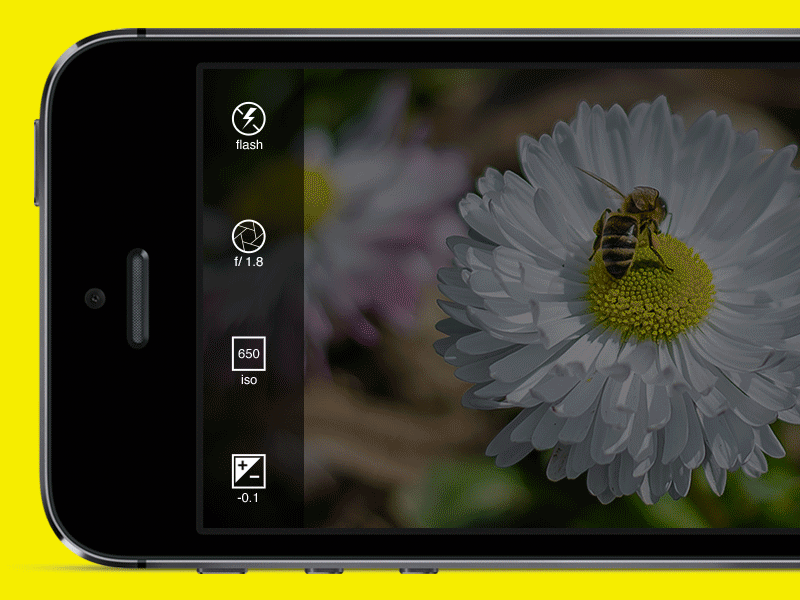 Camera Settings - Animated slider animating app camera ios settings slider software