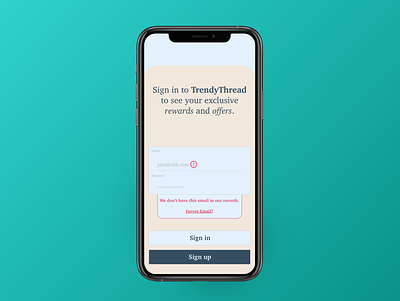Daily UX: Wrong Email dailyux mockup uidesign uxdesign