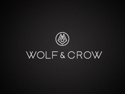 Wolf Crow black and white custom type jordan metcalf logo