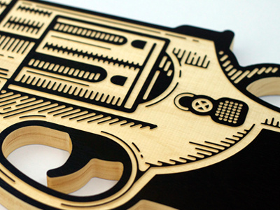 Fearless: Gun detail art black and white collaboration illustration jordan metcalf weapons wood