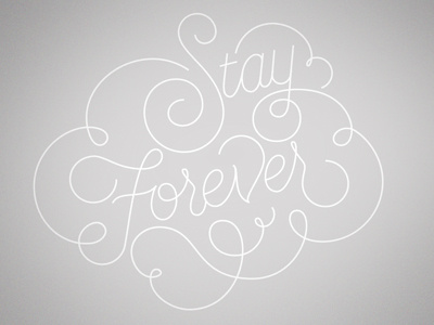 Stay Forever black and white cape town jordan metcalf monoline south africa stay forever type typography