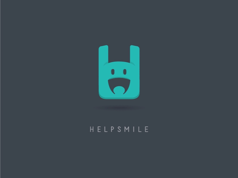 Helpsmile Logo charity help illustration logo smile