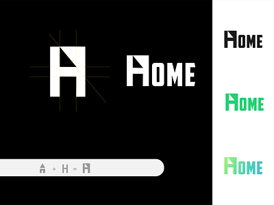H + Home Negative Space Logo branding creative logo h logo h negatvie space hhome logo home logo logo logo design logotype minimalist modern monogram negative space