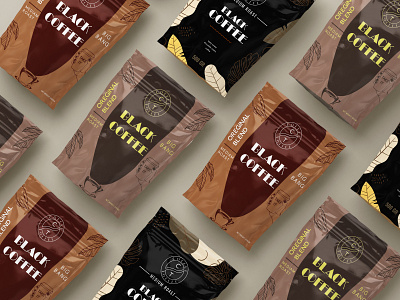 Coffee Packaged Design coffee coffee package label design package design packaging pouch design product design product inspiration