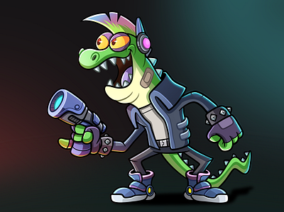 Bad Gator cartoon character character design digital art drawing generator illustration nft skin