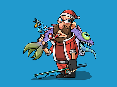 The Nightmare Fish 009 cartoon character character design design digital art drawing fish fisherman illustration mascot nft