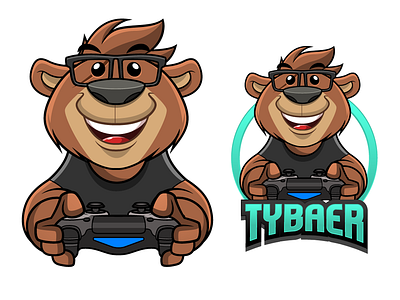 TyBear - Mascot design branding cartoon character character design design digital art drawing gamer gaming illustration illustrator logo mascot mascot design streaming twitch typography vector video game