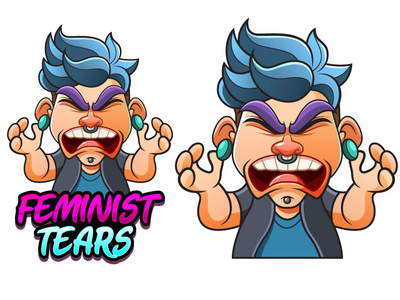 Character design- Feminist Tears branding cartoon character character design design digital art drawing illustration logo mascot mascot design vector