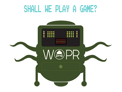 wopr bot branding cybersecurity illustration web