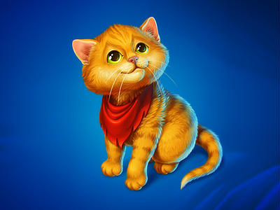 Baby Puss in Boots cute game art game object icon illustration kitten