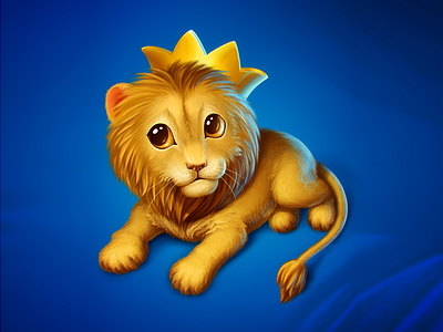 Little Lion cute game art game object icon illustration kitten
