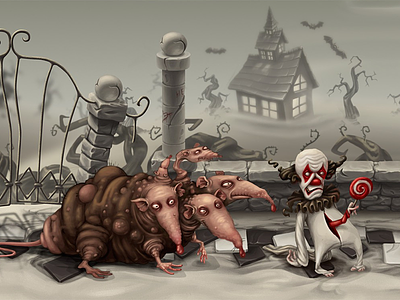 Horror game concept art concept art. character design game art