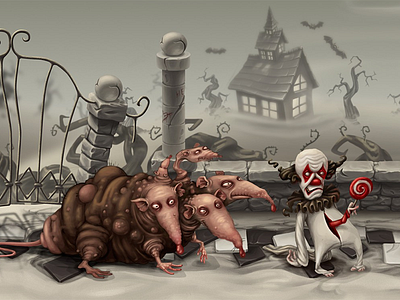 Horror game concept art