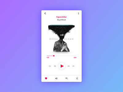 Music Player app clean dailyui ios minimal music ui