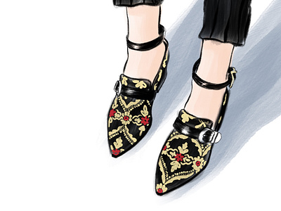 Fashion shoes illustration