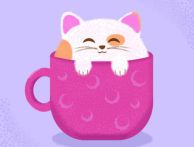 Kitty animal cat cute illustration noisebrush vector