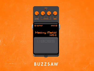 HM-2 design guitar illustration music pedal