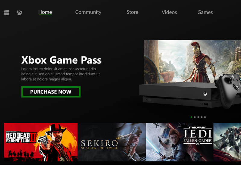 XBOX Ui Design by jacob.kafiene on Dribbble