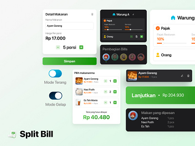 Split Bill App - Components design mobile apps ui user experience user interface ux