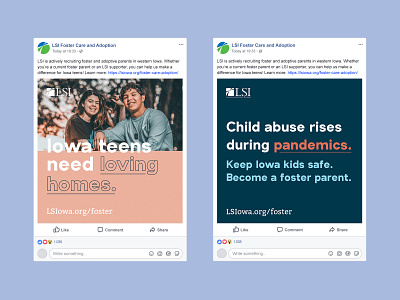 National Foster Care Month Facebook Ads advertising design facebook facebook ad flat illustration minimal vector web website