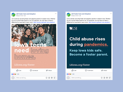 National Foster Care Month Facebook Ads