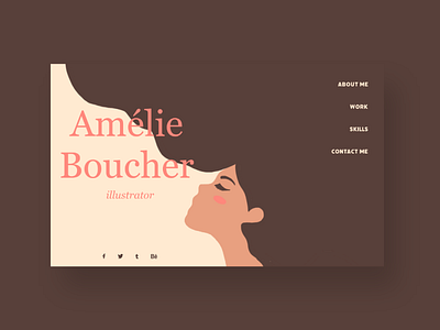 Amelie adobexd design graphic design illustration mockup prototype typography ui ux website design