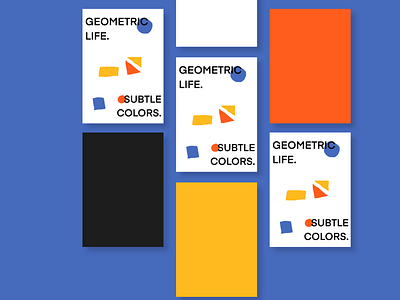 Geometric life. Subtle colors. adobexd colors colors palette design geometric graphic design illustration palette poster typography vector