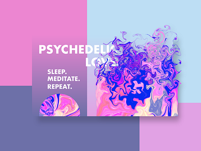 Psychedelic Love. adobexd design graphic design illustration lifestyle meditation minimal mockup psychedelic typography ui ux vector website website design