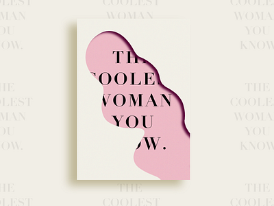 The coolest women yk adobexd design graphic design illustration poster poster art typography vector