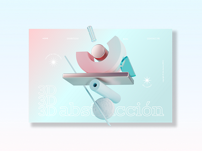 3D Abstracción 3d modeling adobexd design gradient illustration minimal mockup typography ui uidesign ux vector web website design