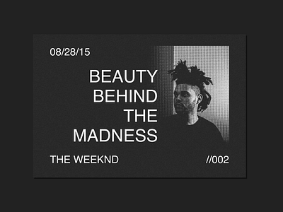 Beauty Behind The Madness - The Weeknd adobexd branding design graphic design illustration music poster rb the weeknd typography vector