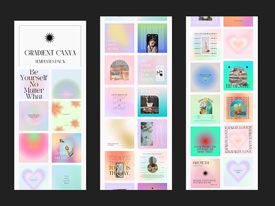 Gradient Canva templates pack - OUT SOON on Etsy