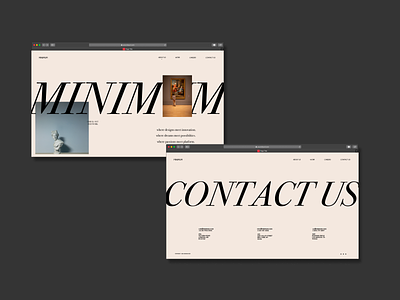 MINIMUM - A Website Mockup adobexd branding design mockup prototype typography ui ux vector website design website mockup