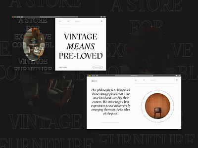 VINTAGIAN - a vintage collectible website concept adobexd branding design graphic design illustration logo mockup prototype typography ui ux vector website design website mockup