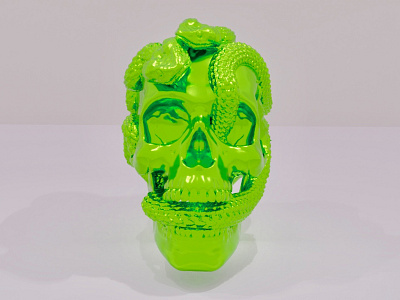 3d skull snake