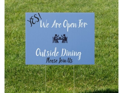Outdoor Sign comein dining dinner joinus lunch open restaurants sign weareopen zazzle