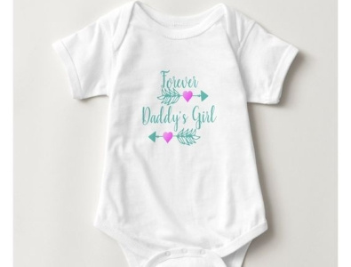 Forever Daddy's Girl babies baby bodysuit daddy daddysgirl girl girls onepiece pretty zazzle