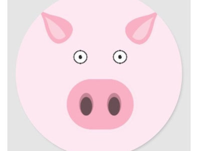 Pig sticker for kids