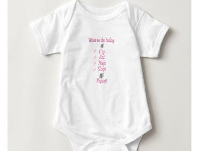 What to to today one-piece baby babies baby baby shower babyshower cute gift girl girls zazzle