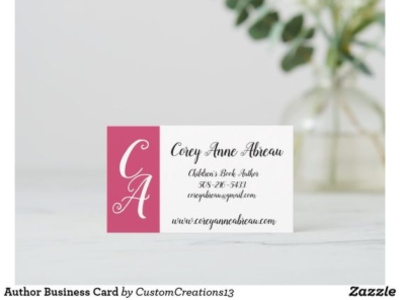 Author Business Cards author business business card business cards carddesign writer writing zazzle