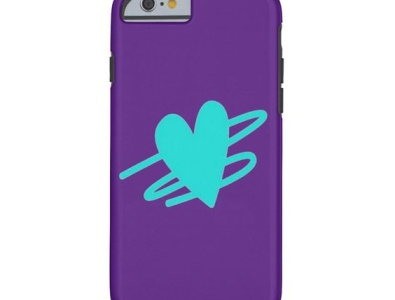iPhone Case case cases design girl girly heart iphone pretty purple zazzle