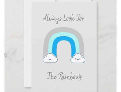 Always look for the rainbows card card design cards design greetingcard rainbow rainbows zazzle